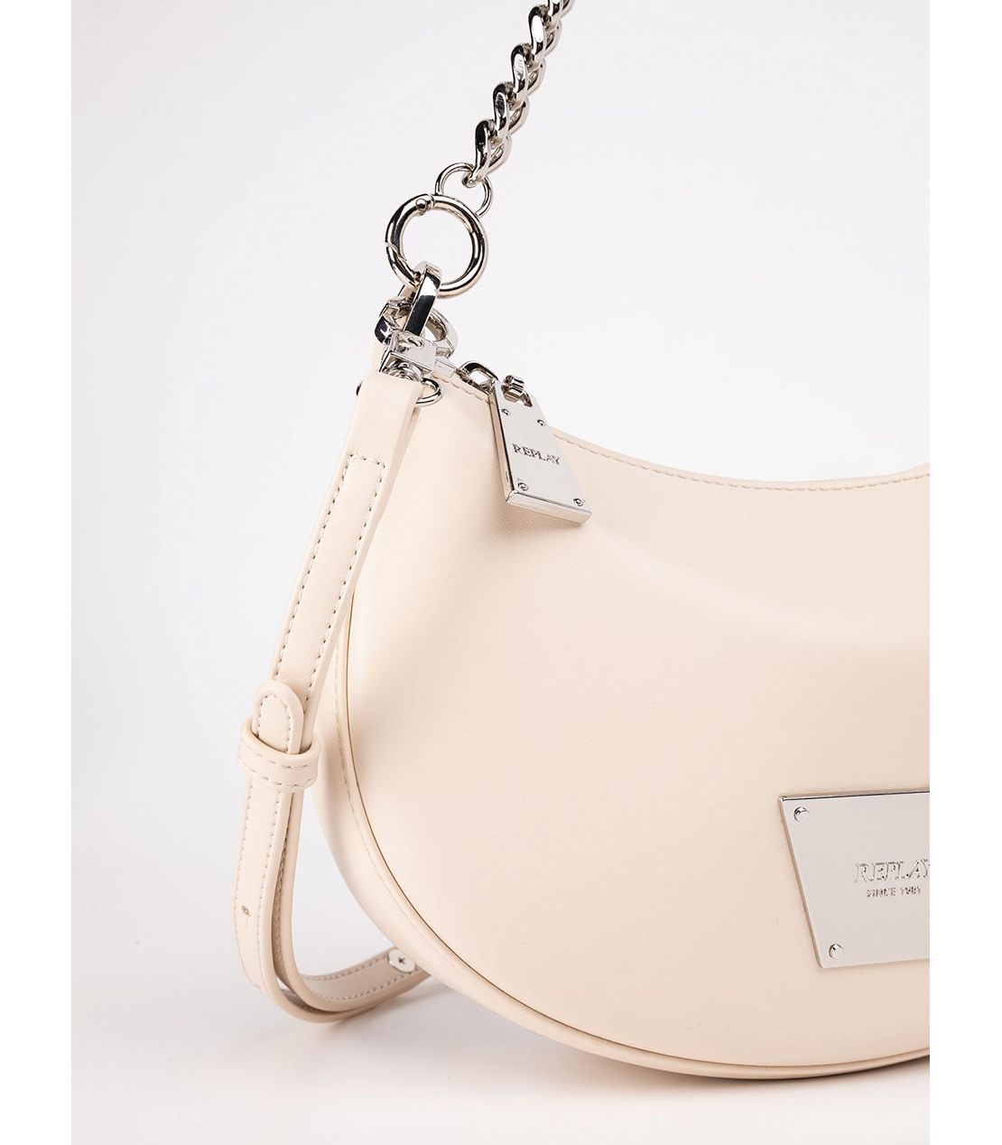 チェーンハンドル付きミニホーボーバッグ 詳細画像 アイボリー 6